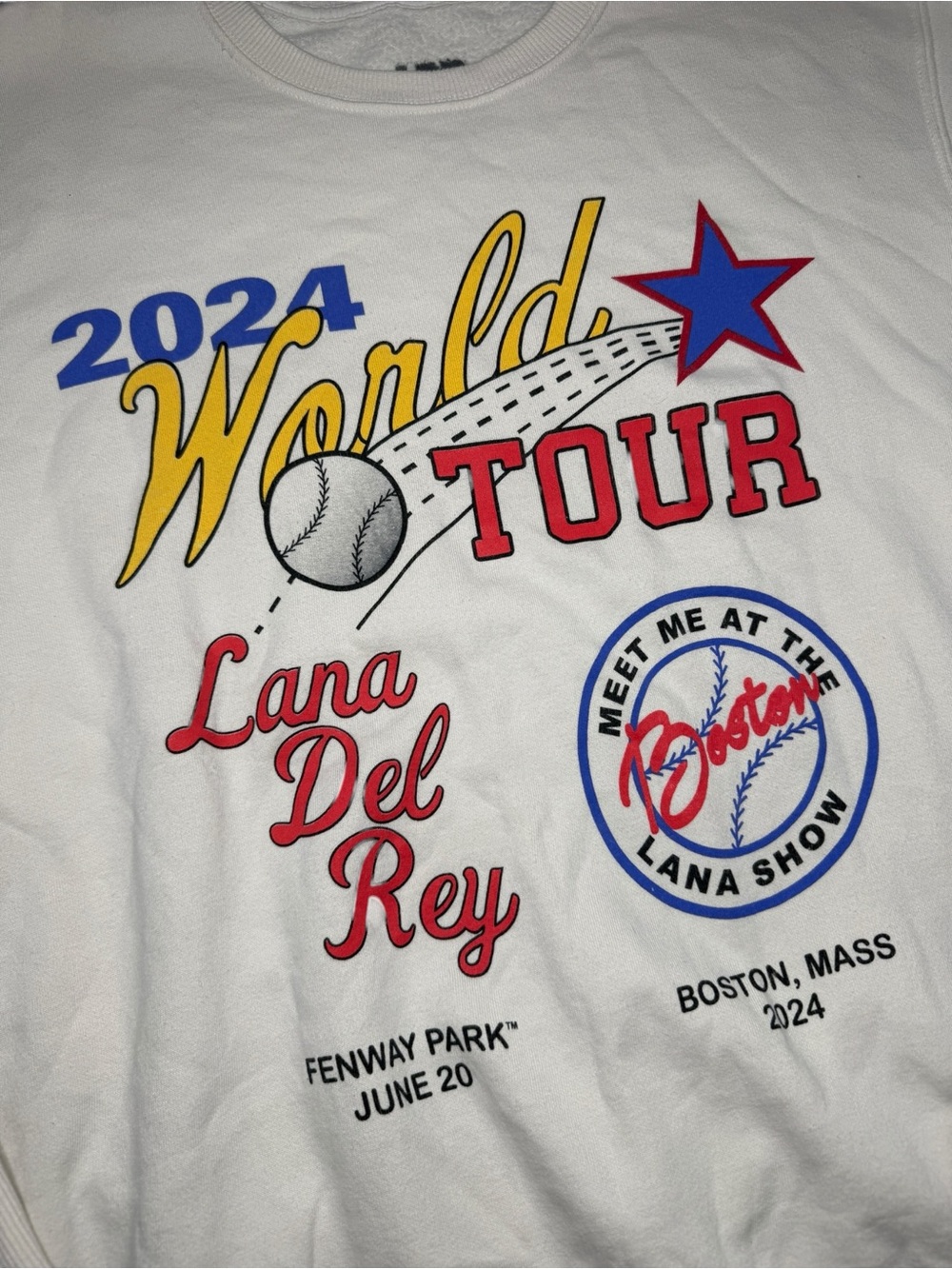Lana Del Rey 2024 World Tour Boston Fenway Crewneck - Picture 3 of 4